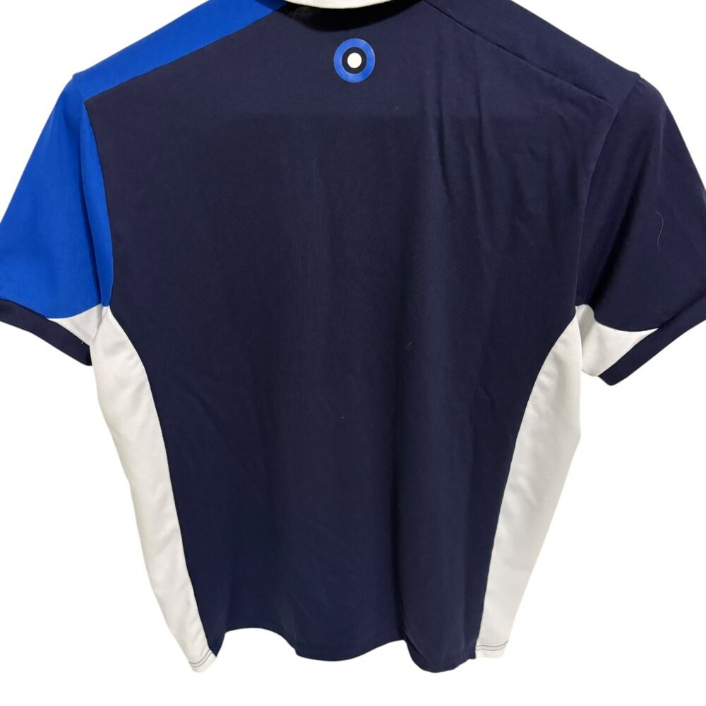 Puma Italia FIGC Polo Size XL Classic Fit Soccer Shirt Short Sleeve Blue Logos - Picture 6 of 6